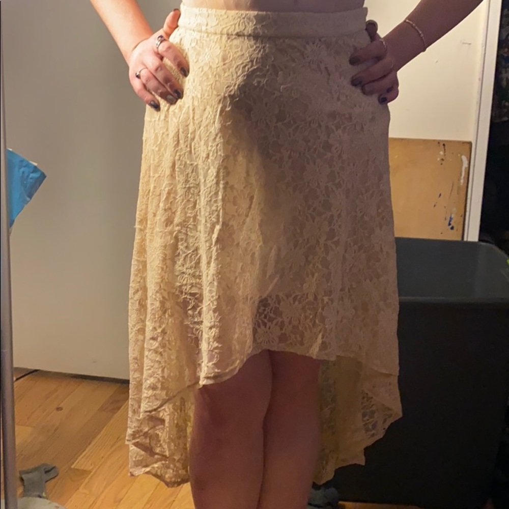 High low lace skirt